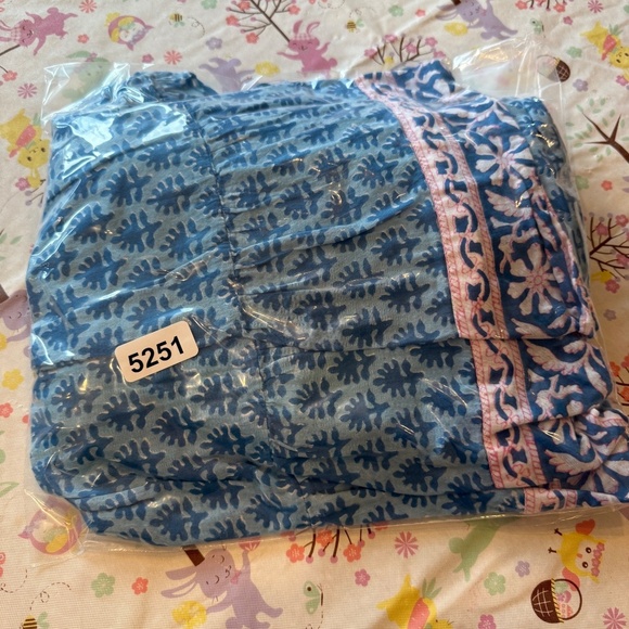 OLIPHANT Smocked Flirty Blue Short Dress in Fern Blue 1707 - Picture 12 of 12